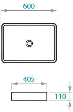 Раковина KOLLER POOL KVADRO 40.5х60 (KR-0600-WB)