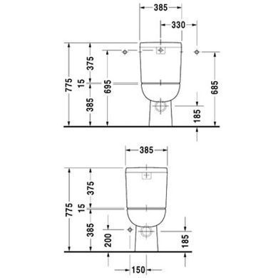 Підлоговий унітаз DURAVIT D-CODE (21180900002)