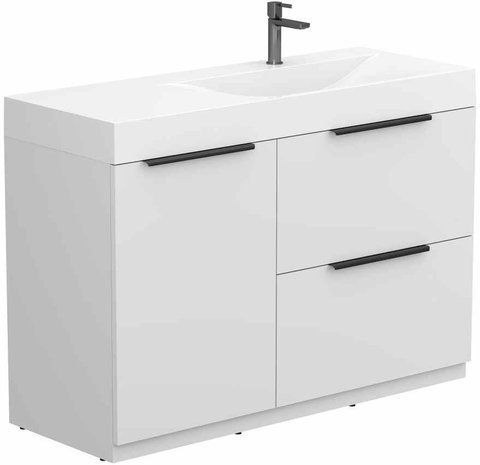 Тумба підлогова MIRAGGIO ALBA + раковина VIOLA 1200 R / біла (8815453)
