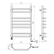 Електрична рушникосушарка NAVIN БЛЮЗ 800х480 R / SENSOR / таймер (12-006033-4880)