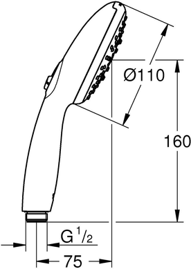 Ручной душ GROHE TEMPESTA / 3 режима струи (28419003)