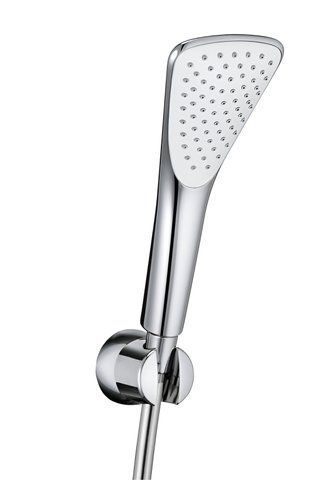Душевой гарнитур KLUDI FIZZ 1S с настенным держателем, ручная лейка с одним режимом струи, хром 6765005-00