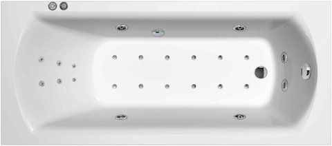 Ванна акрилова гідромасажна RAVAK DOMINO II 180х80 BEAUTY PRO (GMSR1708)