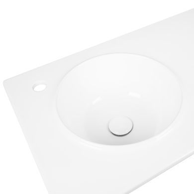 Раковина QTAP VIRGO 46х80 L / донный клапан (QT1811FL8130ALLW)