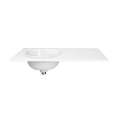 Раковина QTAP VIRGO 46х80 L / донный клапан (QT1811FL8130ALLW)