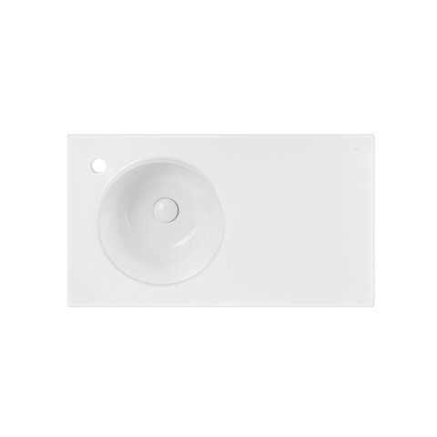 Раковина QTAP VIRGO 46х80 L / донный клапан (QT1811FL8130ALLW)