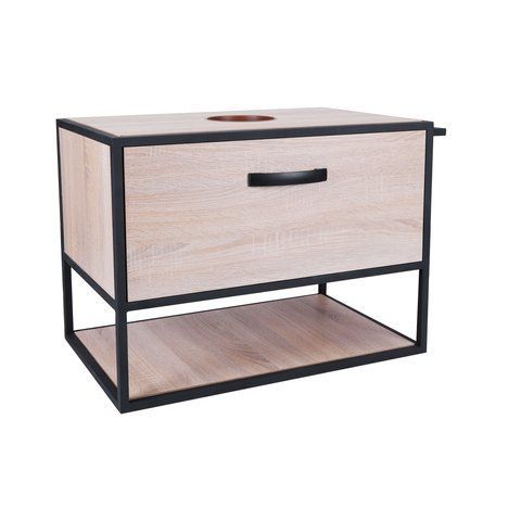 Тумба подвесная QTAP TAURUS 800х476х469 WHITISH OAK со столешницей QT2479TPT803WO