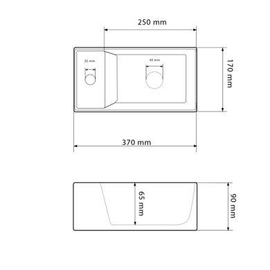 Раковина VBI LECCE 27.5х48 R WHITE (VBI-015605)