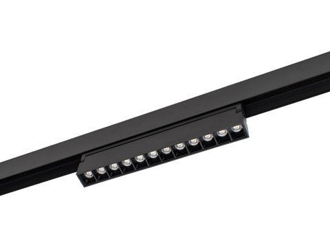 Магнітний трековий поворотний світильник KW-293/12W NW DC48V BK