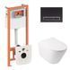 Комплект 4в1: Инсталляция для унитаза QTAP NEST + подвесной унитаз QTAP SWAN ULTRA QUIET (QT16335179W45153)