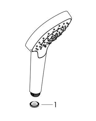 HANSGROHE Ручний душ MYSELECT E 110 1JET ECOSMART 7 л/хв WHITE/CHROME (26675400)