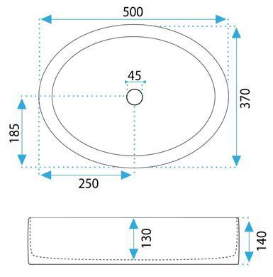 Раковина REA FONDA 37х50 / белая (REA-U0604)