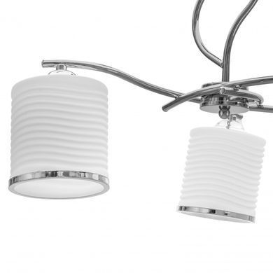 Люстра стельова в спальню E27 60W CH+WH (LK-590C/3)