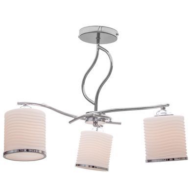 Люстра стельова в спальню E27 60W CH+WH (LK-590C/3)