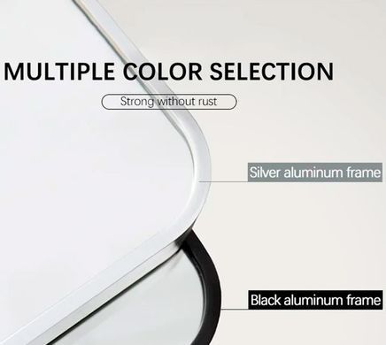 Зеркало DUSEL LED DE-M0065D 90х70 BLACK / сенсорное включение / подогрев (DUSEL-540)