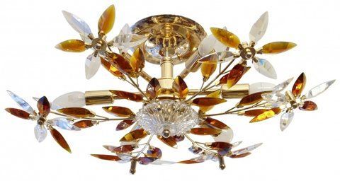 Люстра стельова кришталева флористика E14 60W G (BCL-141C/6)