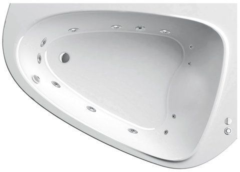 Ванна акрилова гідромасажна RAVAK LOVESTORY II R 196х139 RELAX PRO (GMSR1395)