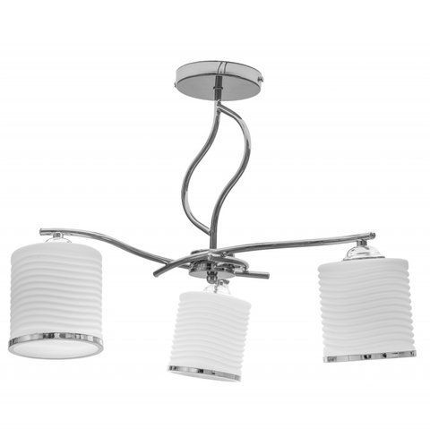 Люстра стельова в спальню E27 60W CH+WH (LK-590C/3)