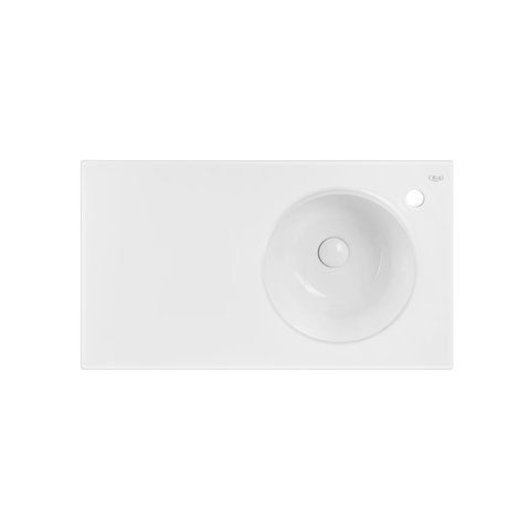 Раковина QTAP VIRGO 46х80 R / донный клапан (QT1811FL8130ARRW)