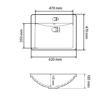 Раковина VBI BUSSO 60 WHITE (VBI-018045)