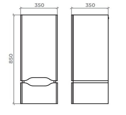 Подвесной полупенал Сакраменто 35X35 Антрацит (5540)