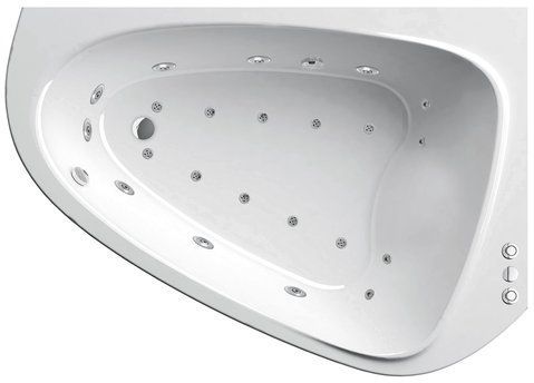 Ванна акрилова гідромасажна RAVAK LOVESTORY II R 196х139 RELAX ULTRA (GMSR1396)