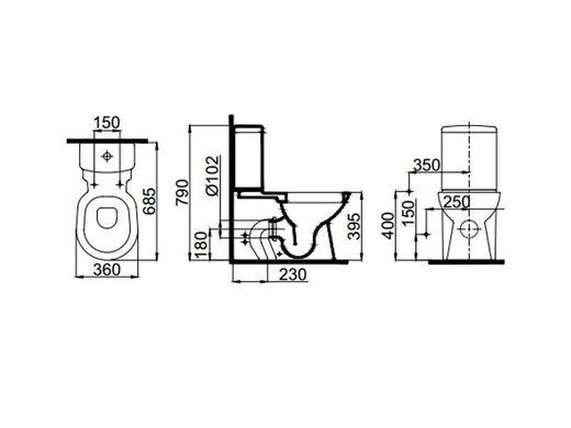 Підлоговий унітаз IDEVIT DIVA + сидіння SOFT CLOSE (SETK2004-0206-001-1-1200)
