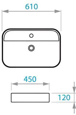 Раковина KOLLER POOL TREND 45х61 (TR-0610M-WB)