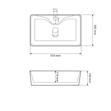 Раковина VBI FORLI 30.5х55 L WHITE (VBI-011103)