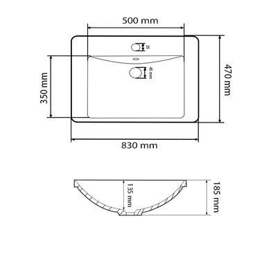 Раковина VBI BUSSO 80 WHITE (VBI-018046)