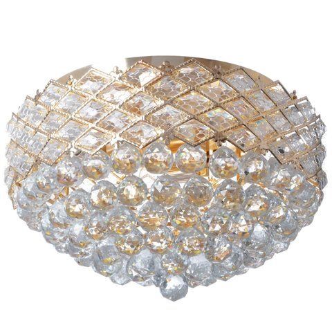 Люстра потолочная хрустальная с подсветкой LED E14 60W G (BCL-347S/4)