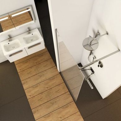 Душевая стенка RAVAK DOMOSPA WALK IN 100х200 / профиль полированный алюминий / стекло TRANSPARENT (RKUC500015)
