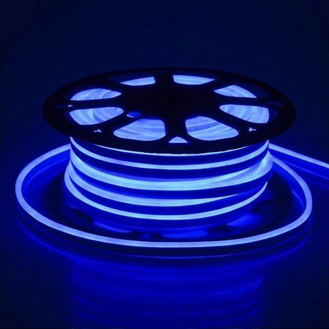Світлодіодна стрічка вологозахищена 220V 14.4W 3014 BLUE NEON IP67 1M (BY-034/120)