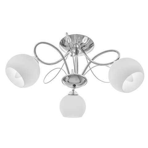 Люстра стельова в спальню E27 60W CH+WH (LK-569C/3)