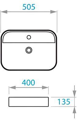Раковина KOLLER POOL TREND 50.5х50.5 (TR-0505M-WB)