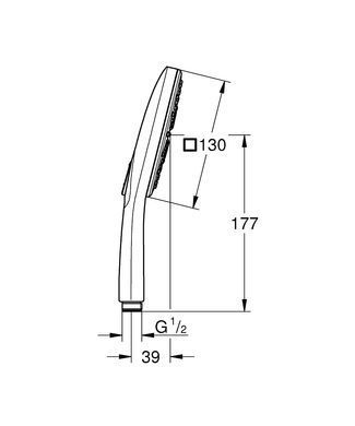 Ручний душ GROHE VITALIO SMARTACTIVE 130 CUBE (26595000)