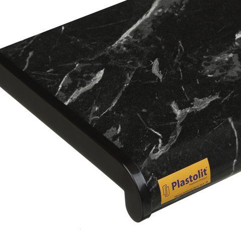 Подоконник пластиковый PLASTOLIT 33 / аликанте мрамор глянцевый (100)