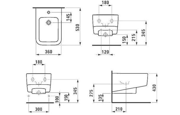 Підвісне біде LAUFEN PRO S (H8309610003021)