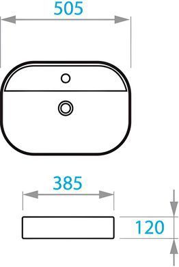 Раковина KOLLER POOL TREND 38.5х50.5 (TR-0505-385M-WB)