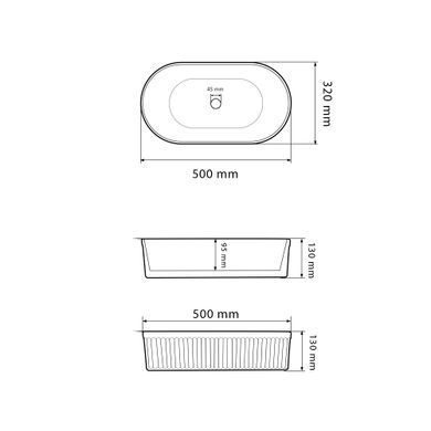 Раковина VBI BIELLA 32х50 WHITE (VBI-014000)
