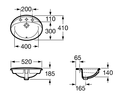 Раковина ROCA RODEO 41х52 (A327866000)