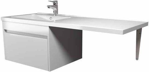 Тумба підвісна MOIDODIR PRIME 60-А-W + раковина RODEO 120 L / біла (00-0008224)