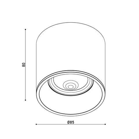 Світильник точковий KLOODI KD-EYE85 10W 4K BK (KD-EYE85 10W 3K WH)