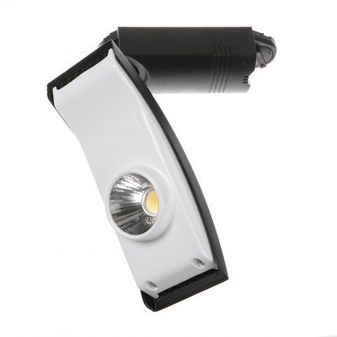 Світильник трековий поворотний LED 403/20W NW COB WH/BK