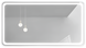 Дзеркало DUSEL LED DE-M0065D 80х65 SILVER / сенсорне включення / підігрів / годинник | темп (DUSEL-534)