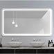 Дзеркало DUSEL LED DE-M0065D 80х65 SILVER / сенсорне включення / підігрів / годинник | темп (DUSEL-534)