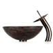 Раковина стеклянная KRAUS MULTI-COLOR COPPER ILLUSION 41.9х41.9 (GV-580-12MM)