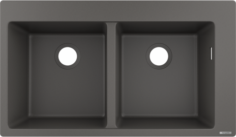 Кухонна мийка подвійна HANSGROHE S510-F770 77х51 370/370 STONEGREY (43316290)