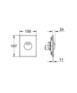 Клавіша змиву для унітазу GROHE SKATE (38862P00)