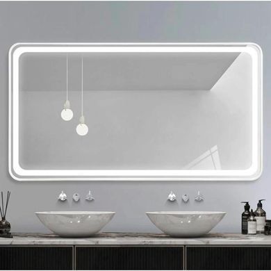 Зеркало DUSEL LED DE-M0065D 80х65 SILVER / сенсорное включение / подогрев (DUSEL-535)
